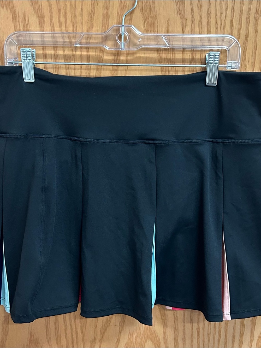 Urban Savage pickleball Women's Black Athletic Skort with Color-Accent Panels